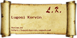 Lugosi Korvin névjegykártya